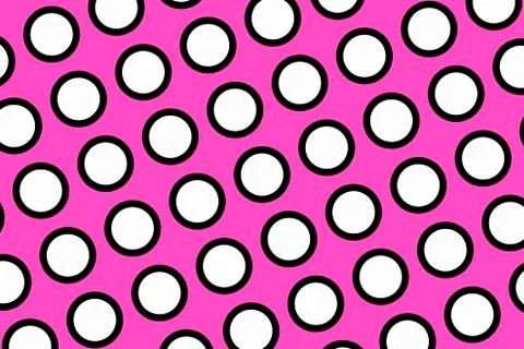 Pink polka dots background Stock Illustration