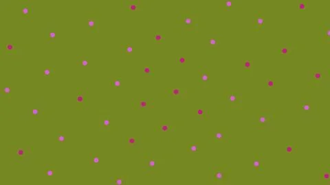 Pink polka dots pattern on olive green background イラスト素材