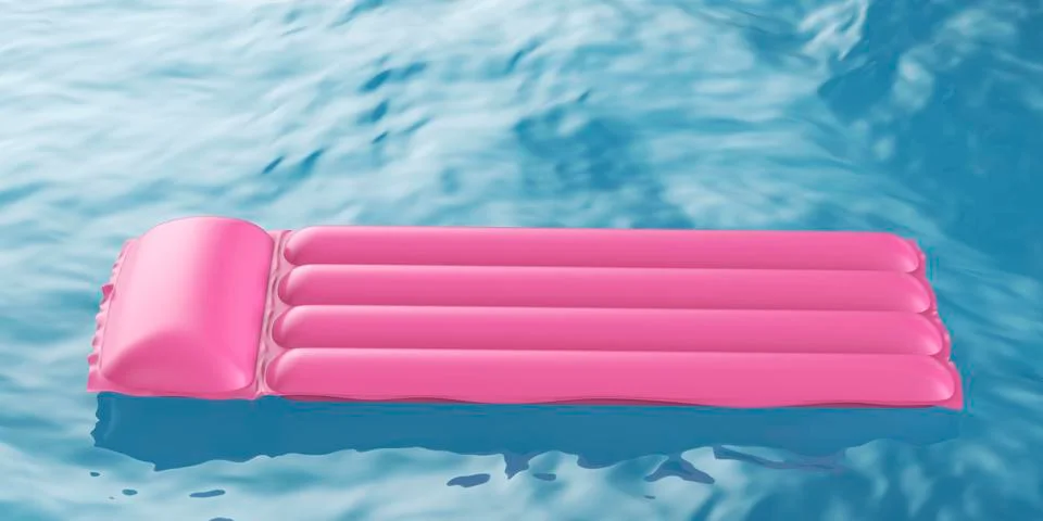 Pink pool raft Stockillustratie