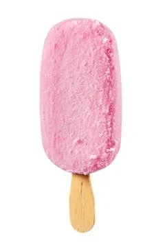 Pink popsicle isolated Stock Photos