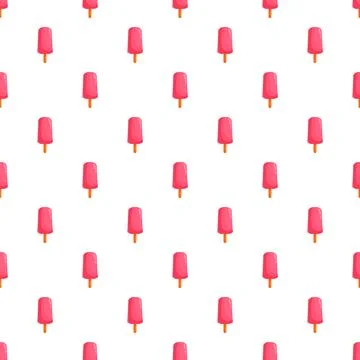 Pink popsicle pattern for summer refreshment concept Illustrazione stock