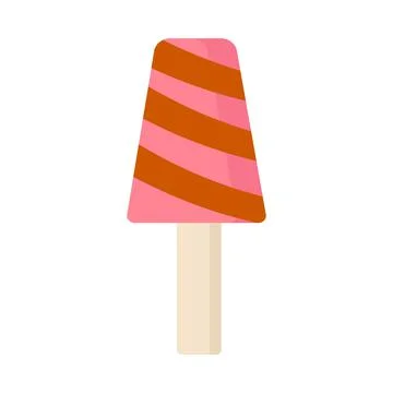 Pink popsicle on a white background for web design Stock Illustration