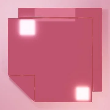 Pink Post note stickers icon isolated on pink background. Sticky tapes with.. Stock Illustration