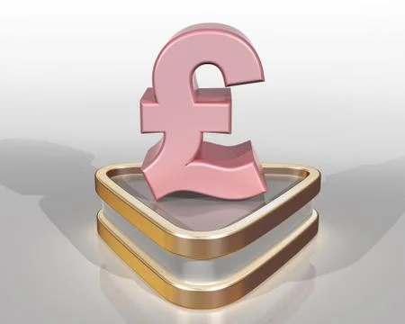 The pink pound Stock Illustration
