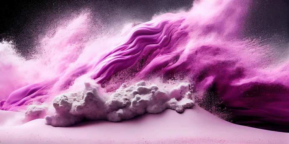Pink powder explosion abstract background. 스톡 일러스트