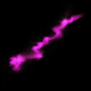 Pink powder explosion on black background. Colored cloud. Colorful dust exp.. Stock Illustration