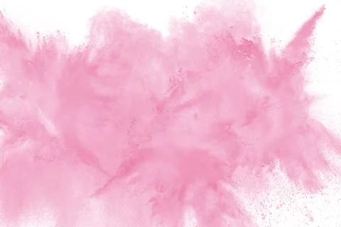 Pink powder explosion Foto stock