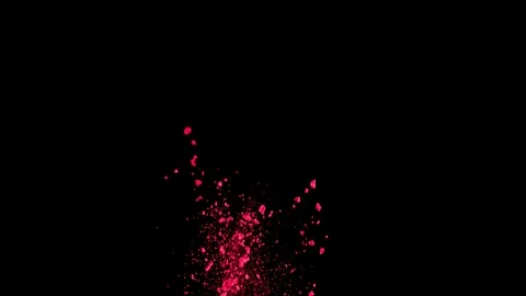 Pink powder explosion in slow motion with acceleration in the beginning. Stock Footage 122453989