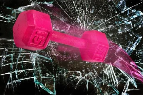 Pink Power Weights. Foto stock