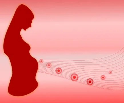 Pink Pregnancy Background Stock Illustration