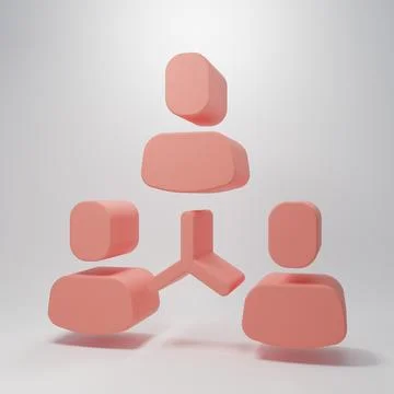 Pink Project team base icon isolated on pink background. Business analysis .. Illustrazione stock