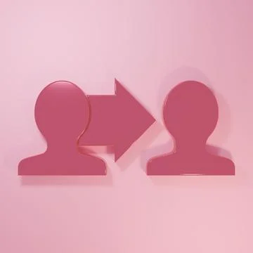 Pink Project team base icon isolated on pink background. Business analysis .. Stockillustratie