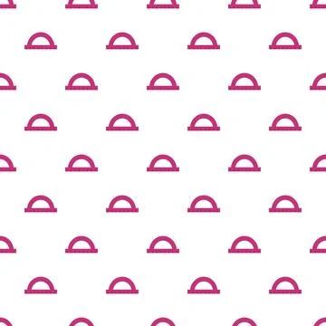 Pink protractors seamless pattern for geometry education Stockillustratie