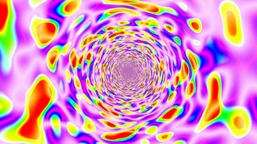 Pink Psychedelic Organic Complex Tunnel VJ Background Video stock 85821849