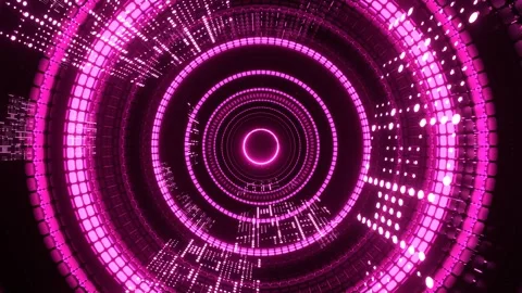 Pink Pulsing LED Tunnel Background VJ Loop in 4K Stock-Footage 337926653