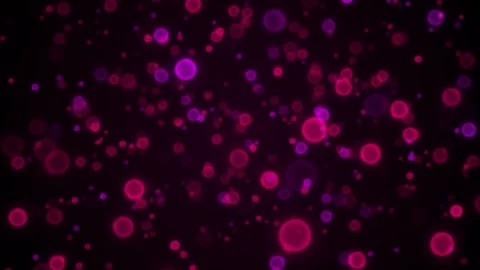 Pink purple bokeh bubble background glowing circles, soft blur, dark depth, drea Stock Footage 340400082