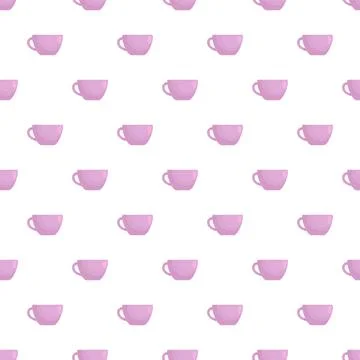 Pink purple cups repeating pattern seamless background Stock Illustration