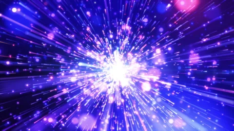 Pink purple dust particles explosion, Light trail effect. Stock Footage 219343066