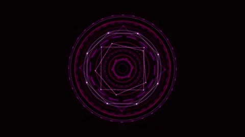 Pink Purple Magic Circle Loading Screen. Seamless Loop Background. Stock Footage 341348619