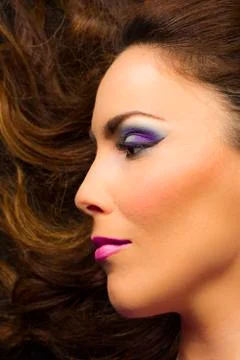 Pink purple make up Foto stock