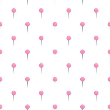 Pink push pins creating seamless geometric pattern Stock Illustration