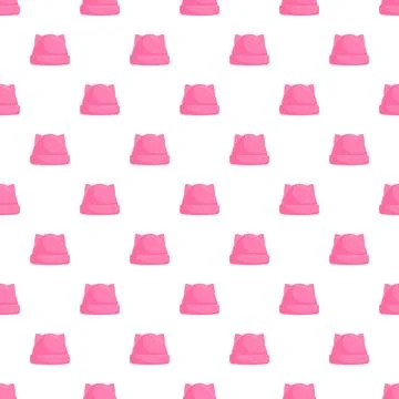 Pink pussy hat pattern symbolizing women's rights Stock Illustration
