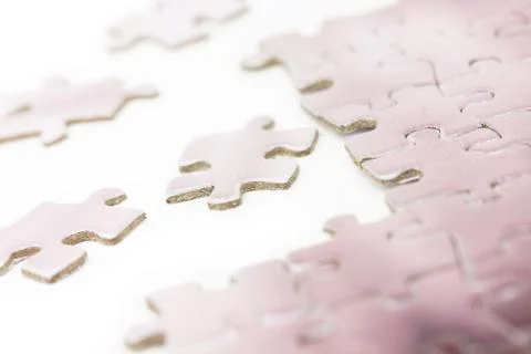 Pink puzzle Stock Photos
