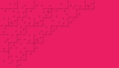 Pink Puzzle Piece - Vector Jigsaw Stock Illustration