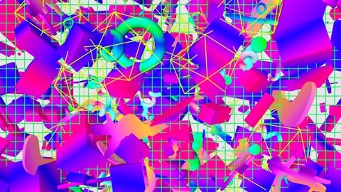 Pink puzzles with boxes Vidéo 147094923