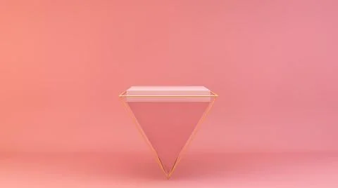 Pink pyramid Stock Illustration