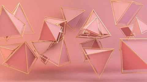 Pink Pyramids Stock Illustration