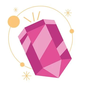 Pink quartz alchemy doctrine Stock Illustration