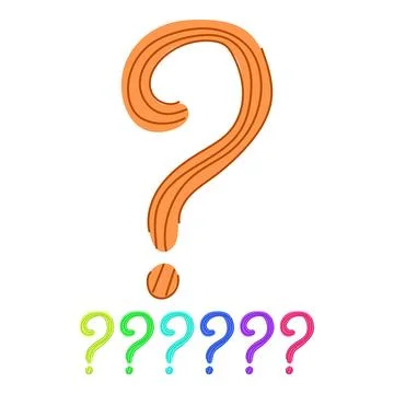 Pink question mark symbol asking for answers solution graphic Illustrazione stock