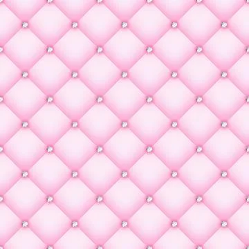 Pink quilted seamless pattern. Illustrazione stock