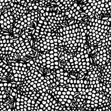 Pink Raspberry with Green Stem Seamless Endless Background. Summer Red Berries 库存插图