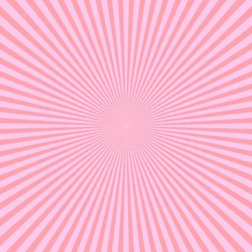 Pink rays of light in radial arrangement. Sunshine beams theme. Abstract Stock Illustration
