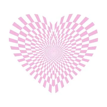 Pink Rays Patterned Heart イラスト素材
