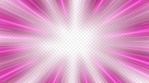 Pink Rays Zoom In Motion Effect, Light Color Trails, Ready For White Backgr.. Stock Illustration