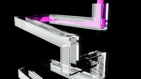 Pink realistic liquid water flow inside glass tube Stock Footage 293281907