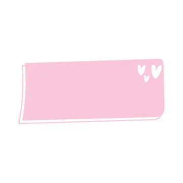 Pink Rectangular Copy Space Background With Three Corner Hearts Vector Illu.. Stock Illustration