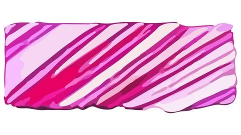 Pink rectangular shape with diagonal brush strokes in grunge style. Stock Illustration