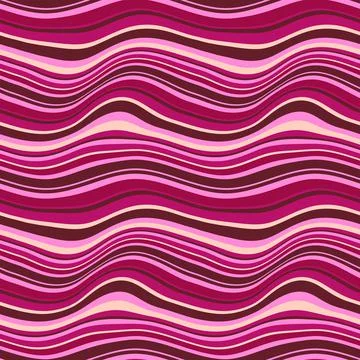 Pink, red and magenta parallel curves background Stock Illustration