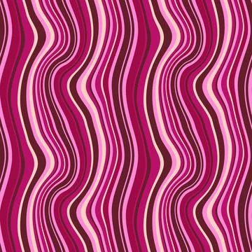 Pink, red and magenta parallel curves background Stock Illustration
