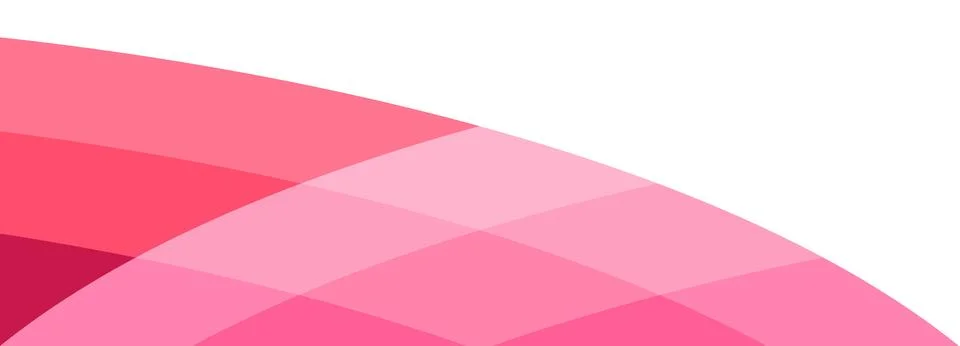 Pink Red Arcs  Abstract Overlapping Curved Band Design Illustrazione stock