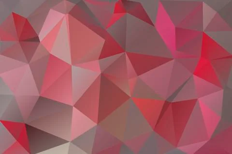 Pink, red Gala abstract background of triangles of gray, purple, red shades Stock Illustration