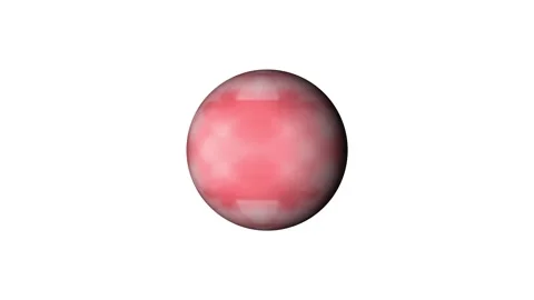 Pink Red Marble Sphere Icon Rotation Animation Stock-Footage 346931964