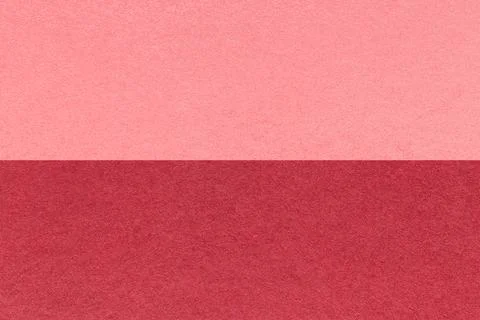 Pink red paper texture two color background with horizontal split and copy sp Stock Photos