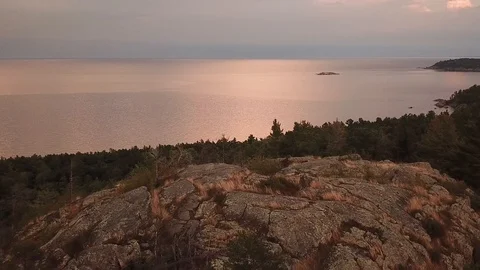 Pink reflection on water Stock Footage 86542653