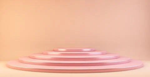 Pink reflective platform Illustrazione stock