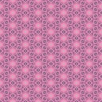 Pink regular repeat seamless decorative fractal design Stock Illustration